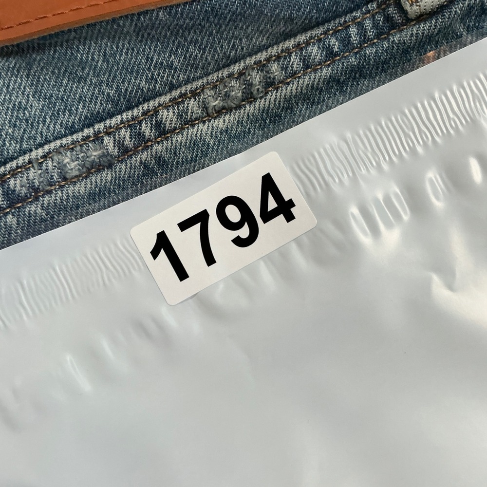 Lucky Brand High Rise Straight Leg Jeans Blue Button Fly Released Hem 0/25 - Picture 9 of 9